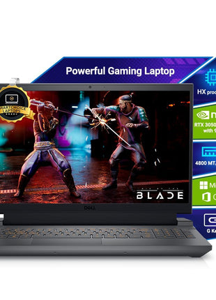 Dell {Smartchoice} G15-5530 Core i5-13450HX| NVIDIA RTX 3050, 6GB (16GB RAM|1TB SSD, FHD|Window 11|MS Office' 21|15.6" (39.62cm)|Dark Shadow Grey|2.65Kg|Gaming Laptop 