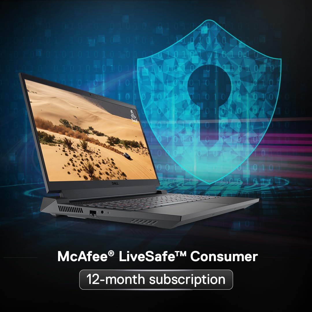 Dell {Smartchoice} G15-5530 Core i5-13450HX| NVIDIA RTX 3050, 6GB (16GB RAM|1TB SSD, FHD|Window 11|MS Office' 21|15.6" (39.62cm)|Dark Shadow Grey|2.65Kg|Gaming Laptop 