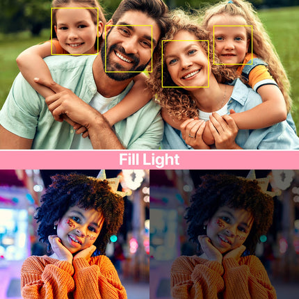 Digital Camera 1080P FHD Compact Digital Camera 44MP Portable Mini Small Photo Camera with 2.4" LCD Screen, 16X Digital Zoom and 1 Battery Vlogging Camera for Kids, Girls, Boys-Pink 