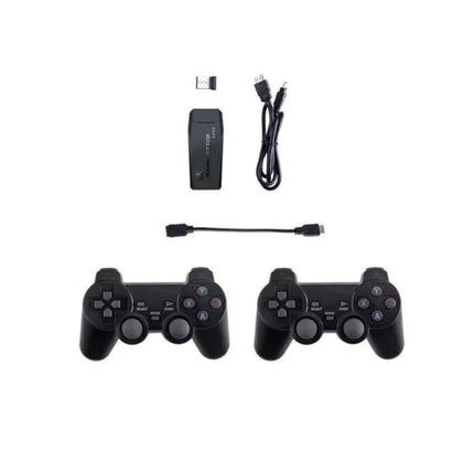 Drumstone (𝐋𝐢𝐦𝐢𝐭𝐞𝐝 𝟏𝟎 Year Warranty 4K Ultra HD Gaming Console with 2.4G Wireless Controllers Built-in 64GB Game Library with 20,000+ Retro Games Plug & Play Video Game System for TV-Black 