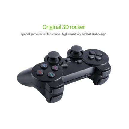 Drumstone (𝐋𝐢𝐦𝐢𝐭𝐞𝐝 𝟏𝟎 Year Warranty 4K Ultra HD Gaming Console with 2.4G Wireless Controllers Built-in 64GB Game Library with 20,000+ Retro Games Plug & Play Video Game System for TV-Black 