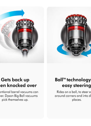 Dyson Big Ball|Powerful Bagless Vacuum Cleaner | Free Serv |Powerful Suction for Whole Home deep Cleaning |Suitable for All Floors |1.6L Large bin and 22ft Long Cord with auto retraction 