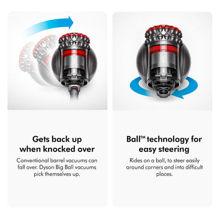 Dyson Big Ball|Powerful Bagless Vacuum Cleaner | Free Serv |Powerful Suction for Whole Home deep Cleaning |Suitable for All Floors |1.6L Large bin and 22ft Long Cord with auto retraction 