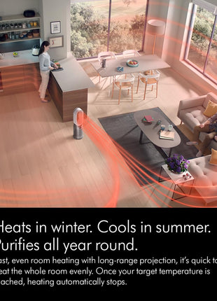 Dyson Purifier Hot+Cool Air Purifier with heater, HEPA+Activated Carbon Filter, Wi-Fi Enabled, HP07 (White) 