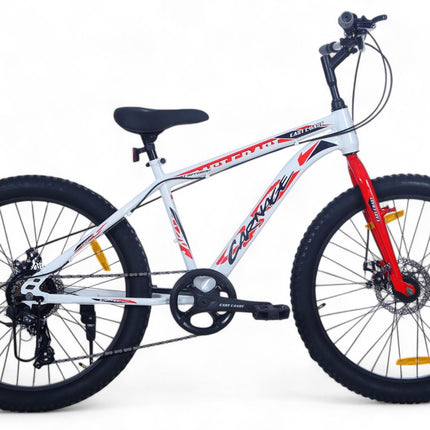 EAST COAST Carnage 24T Cycle with 7 Speed Gear (9years to 13 Years Big Kids) Rigid, 16 Inches, White 