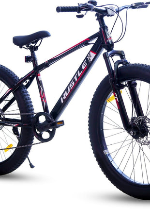 EAST COAST Hustle 26T Fat Tyre Cycle with Gear(7Speed) Black 