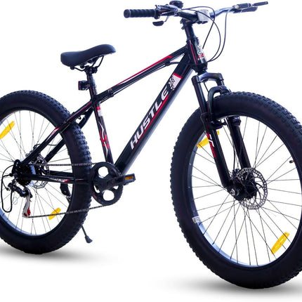 EAST COAST Hustle 26T Fat Tyre Cycle with Gear(7Speed) Black 