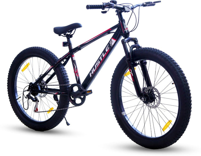 EAST COAST Hustle 26T Fat Tyre Cycle with Gear(7Speed) Black 