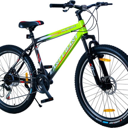 EAST COAST Kids Invincible PRO 21 Speed Cycle/Hardtail 26 T Mountain Bike 21 Gear Green, 18.5 Centimeter 