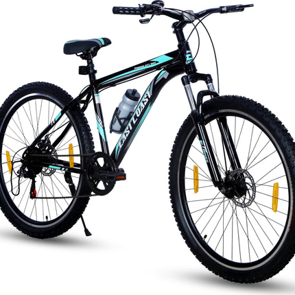 EAST COAST Premium City 29T Cycle/Mountain with Front Suspension and 7 Speed Gear Bike For Kids, Black, 18.5 cm 