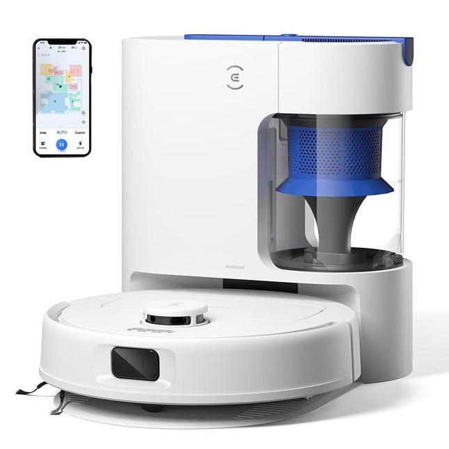 ECOVACS DEEBOT N30 Plus White 2 in 1 Robot Vacuum & Mop, 2025 New Launch, Multi-Cyclone Auto-Empty Station, 10000 Pa Suction, 5200mAh Battery, Covers 3500+sq ft, Zero Tangle 2.0, Advanced TrueMapping 