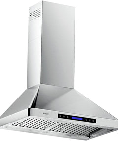 EKON Wall Chimney Range Hood 30", Ducted/Ductless Convertible Range Hood Stainless Steel 900CFM with 4 Speeds Touch Control LCD Display,Delay Shut Off Function,Dishwasher Filters (NAP02-R-30") 