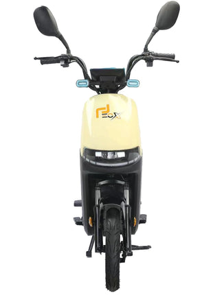 EOX OLO Low Speed Electric Scooter Non RTO with 45Km Mileage, Pastel Yellow & Black Portable Lithium Battery & Charger 