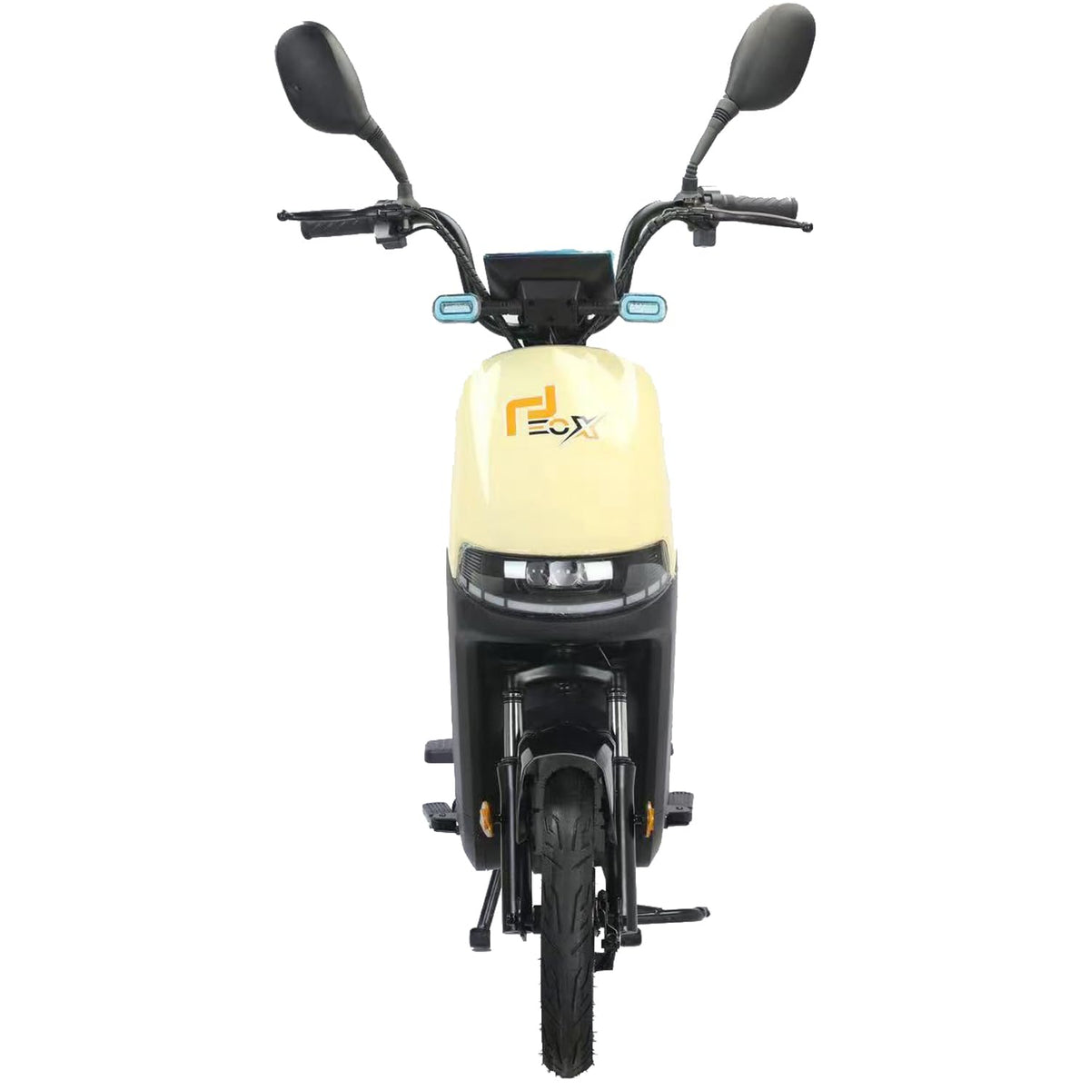 EOX OLO Low Speed Electric Scooter Non RTO with 45Km Mileage, Pastel Yellow & Black Portable Lithium Battery & Charger 