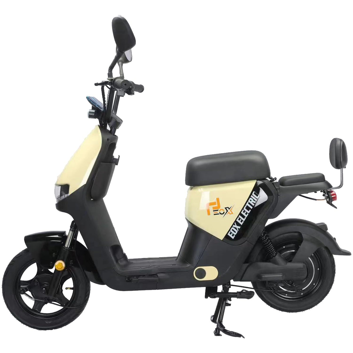 EOX OLO Low Speed Electric Scooter Non RTO with 45Km Mileage, Pastel Yellow & Black Portable Lithium Battery & Charger 