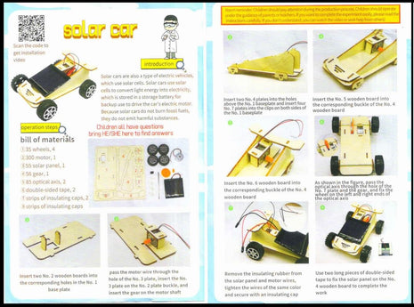 ERH India DIY Solar Panel Cell Toy Car Kit Science Project Experiment Working Model for School Students Kids 