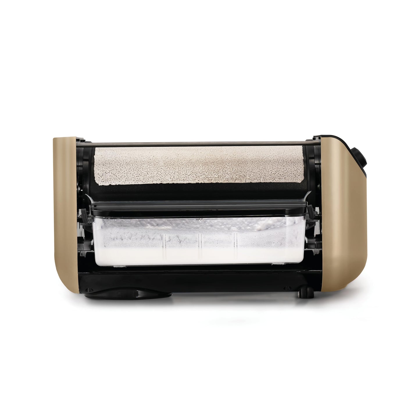 EVOCHEF EC Flip Automatic Dosa Maker, 1-Minute Dosas, 360° Food Grade Coated Roller, Easy Cooking Time & Thickness Control, Touch Controls, Compact & Portable, 1600W, 1 Year Warranty, Golden Beige 