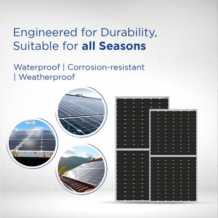 Eastman ETP550W - 550W Mono Perc, Half Cut, Non-DCR Solar Panel (Pack of 2) Suitable for Home, Office & Shops | 10 Years Product Warranty | 25 Years Performance Warranty | 20% More Module Efficiency 