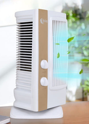 Ekvira High Speed Fan | High-Speed, Small, Compact, Portable 120° Wide Oscillation for Home, Kitchen, Office |1.2ft Height | Without Water | Includes USB Mobile Charger -White 