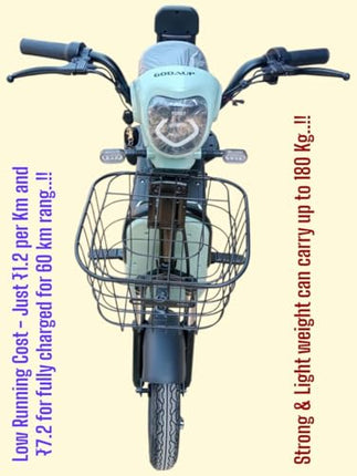 Electric Scooter for Adult’s Commuter with TNE Rechargeable Battery, No RTO Registration or DL Required, 60kms Range & 25kmph Power by 250W Motor, Comfortable Wider Deck E-Bike (Green) 