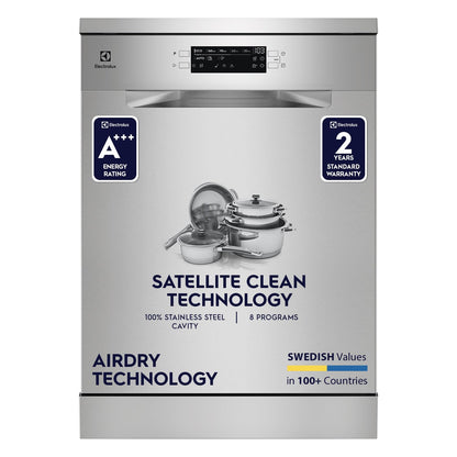 Electrolux 14 Place Settings Dishwasher Machine for Home, Fully Automatic with AirDry, In-Built Heater, Stainless Steel, UltimateCare 700, ESM48310SX 