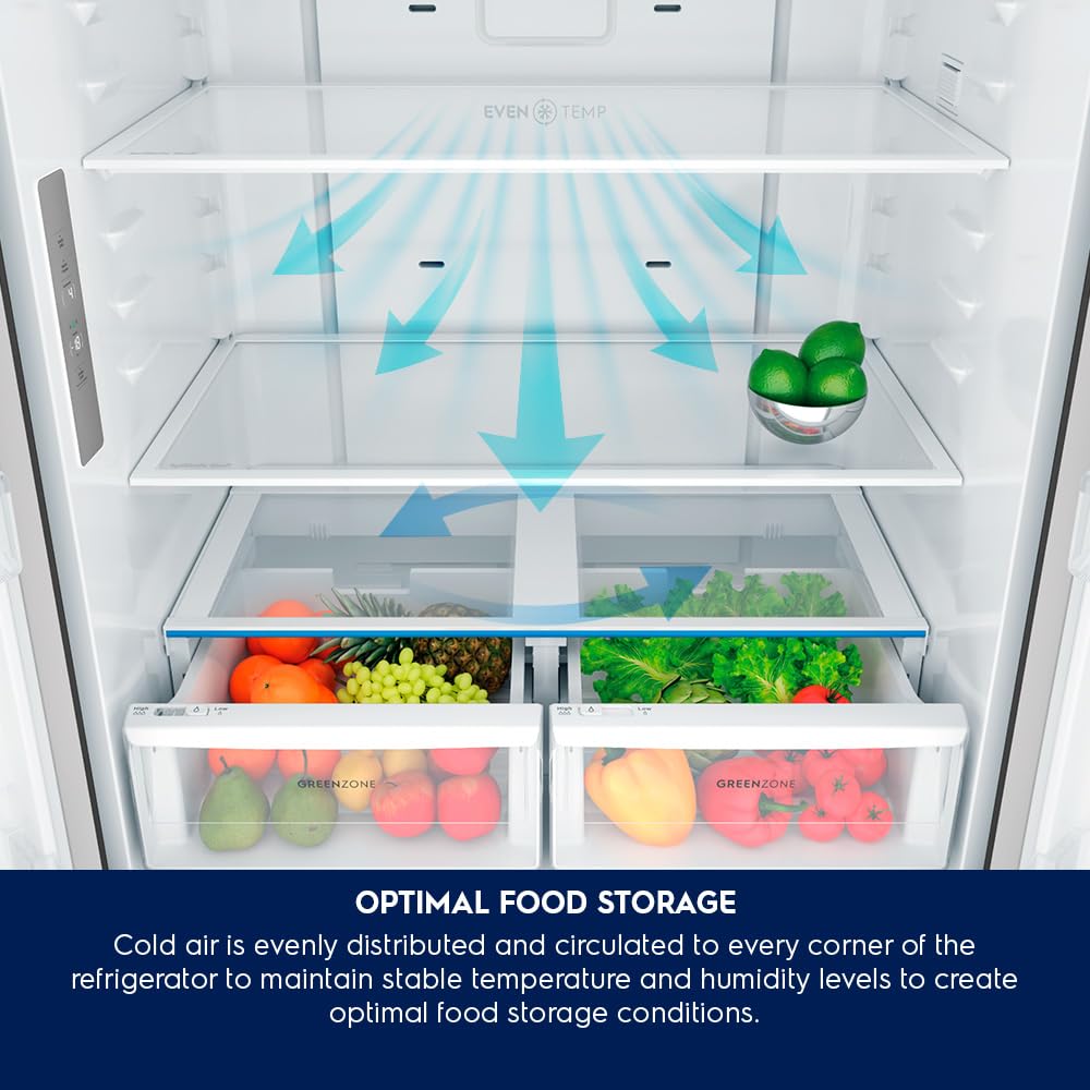 Electrolux 564L Inverter French Door Refrigerator With GreenZone EvenTemp 