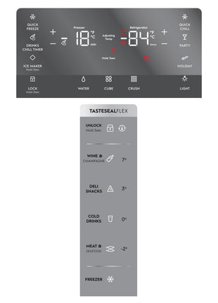 Electrolux 680L Frost Free Inverter French Door Refrigerator, TasteSealFlex, TwinTech Cooling System, Glossy Dark Grey Stainless Steel, UltimateTaste 900, EQE6879A-B 