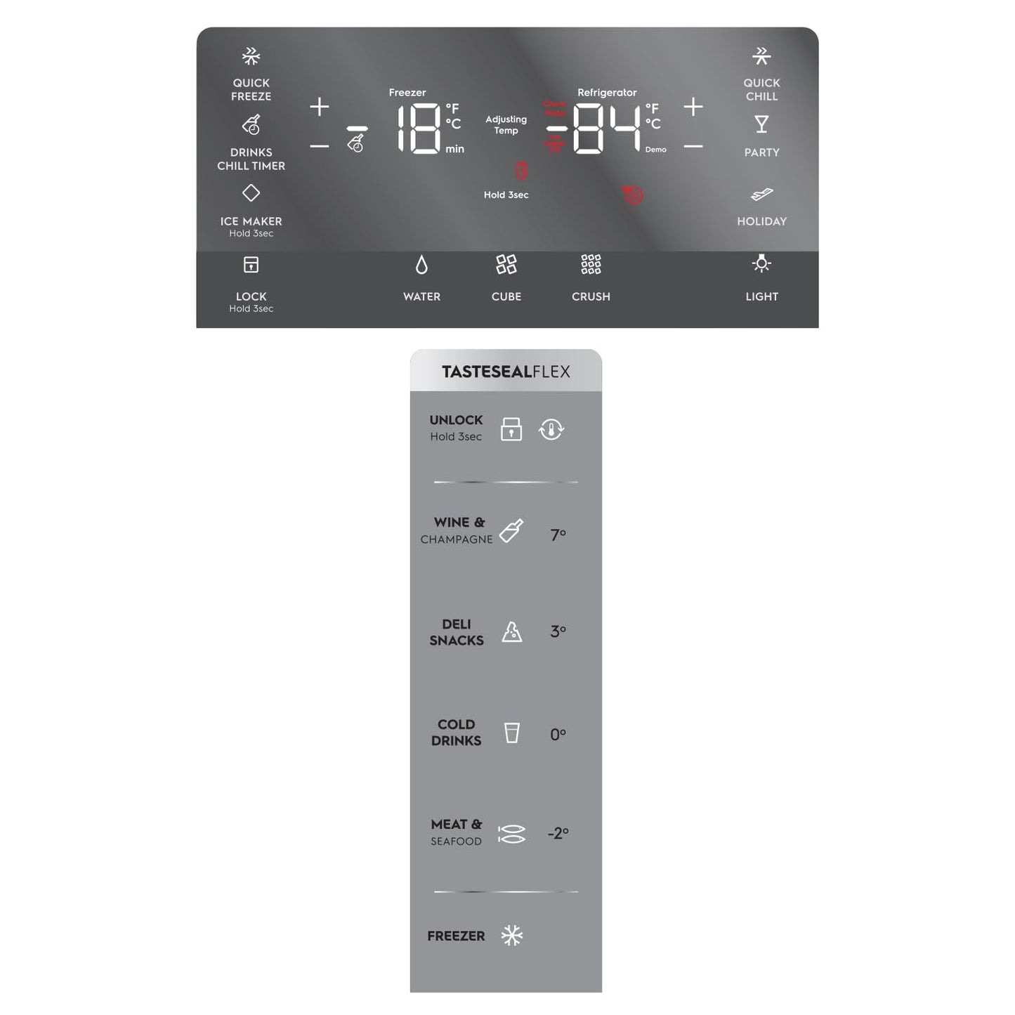Electrolux 680L Frost Free Inverter French Door Refrigerator, TasteSealFlex, TwinTech Cooling System, Glossy Dark Grey Stainless Steel, UltimateTaste 900, EQE6879A-B 