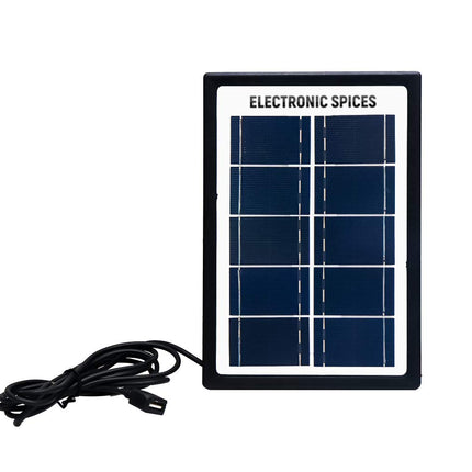 Electronic Spices 6V-3W Solar Panel Solar Charge Battery cable 5V USB output Cameras (Multicolor) 