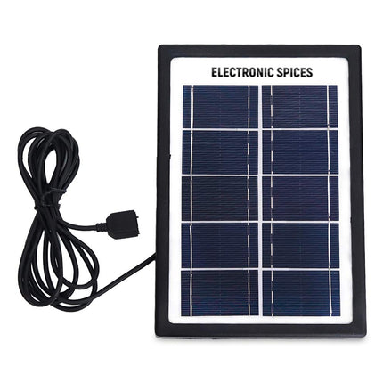 Electronic Spices 6V-3W Solar Panel Solar Charge Battery cable 5V USB output Cameras (Multicolor) 