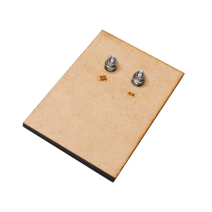 Electronic Spices 99 x 69 x 03 Mini Solar Panel With Mdf Base Diy Screw Type 6V-180 mA For school & Industrial Mini Science Robotic Projects (Square Shape) 