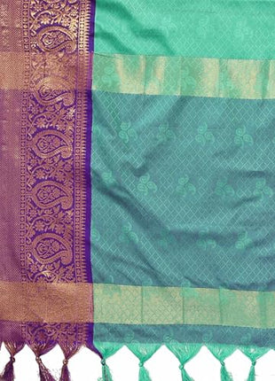 "Elegant Cotton Silk Saree with Woven Zari Work, Traditional Mysore Silk Design, Regular Wear for Women" (REXONA PURPLE) 