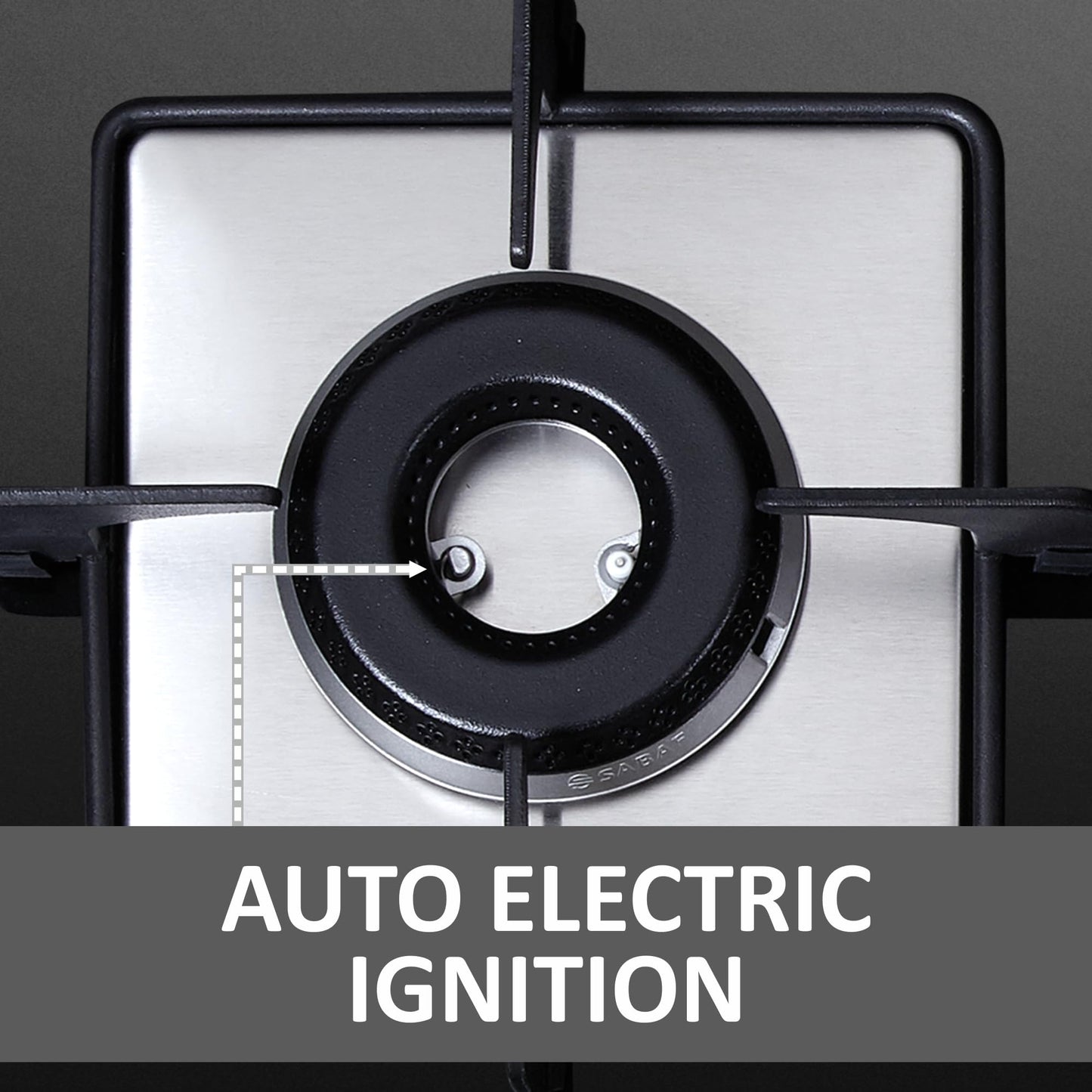 Elica 75cm 3 Burner Auto Ignition Hob | FLEXI HCT 375 DX LOTUS BK DUAL TONE | SABAF Burners | Cast Iron Pan Support | Dual Tone 8mm Toughened Glass | 5-Year Glass & Valve Warranty | Black 