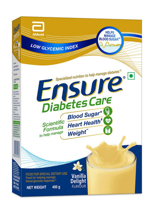 Ensure Complete & Balanced Nutrition Drink For Adults 2kg, Vanilla Flavour & Ensure Diabetes Care Nutrition to Help Control Blood Sugar Levels- Vanilla 400g Box 