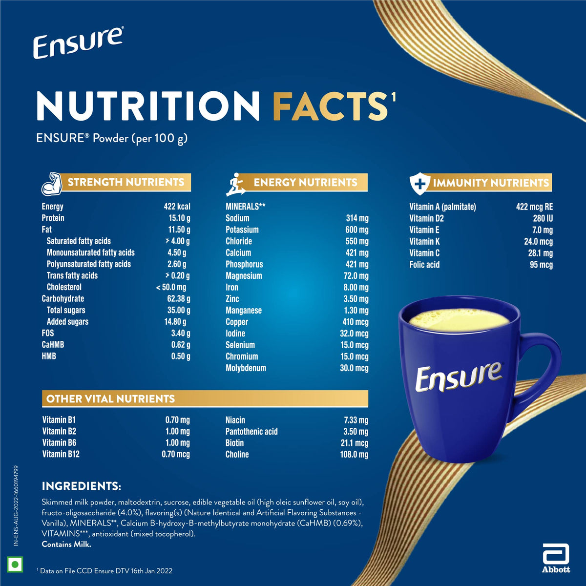 Ensure Complete & Balanced Nutrition Drink For Adults 2kg, Vanilla Flavour & Ensure Diabetes Care Nutrition to Help Control Blood Sugar Levels- Vanilla 400g Box 