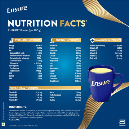 Ensure Complete & Balanced Nutrition Drink For Adults 2kg, Vanilla Flavour & Ensure Diabetes Care Nutrition to Help Control Blood Sugar Levels- Vanilla 400g Box 
