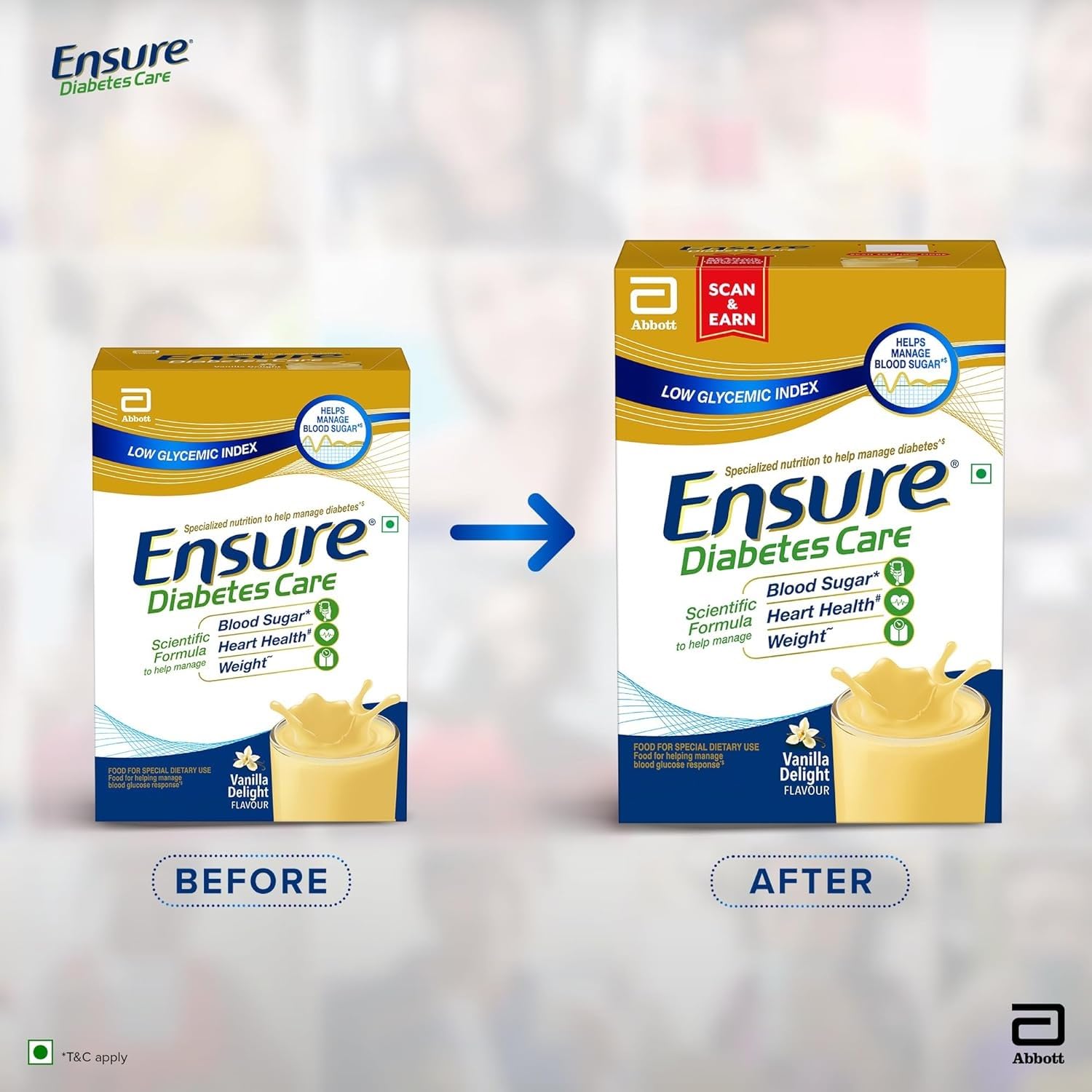 Ensure Diabetes Care- Nutrition to Help Control Blood Sugar Levels- 200gms (Vanilla Flavour) 