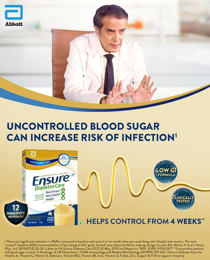 Ensure Diabetes Care- Nutrition to Help Control Blood Sugar Levels- 200gms (Vanilla Flavour) 