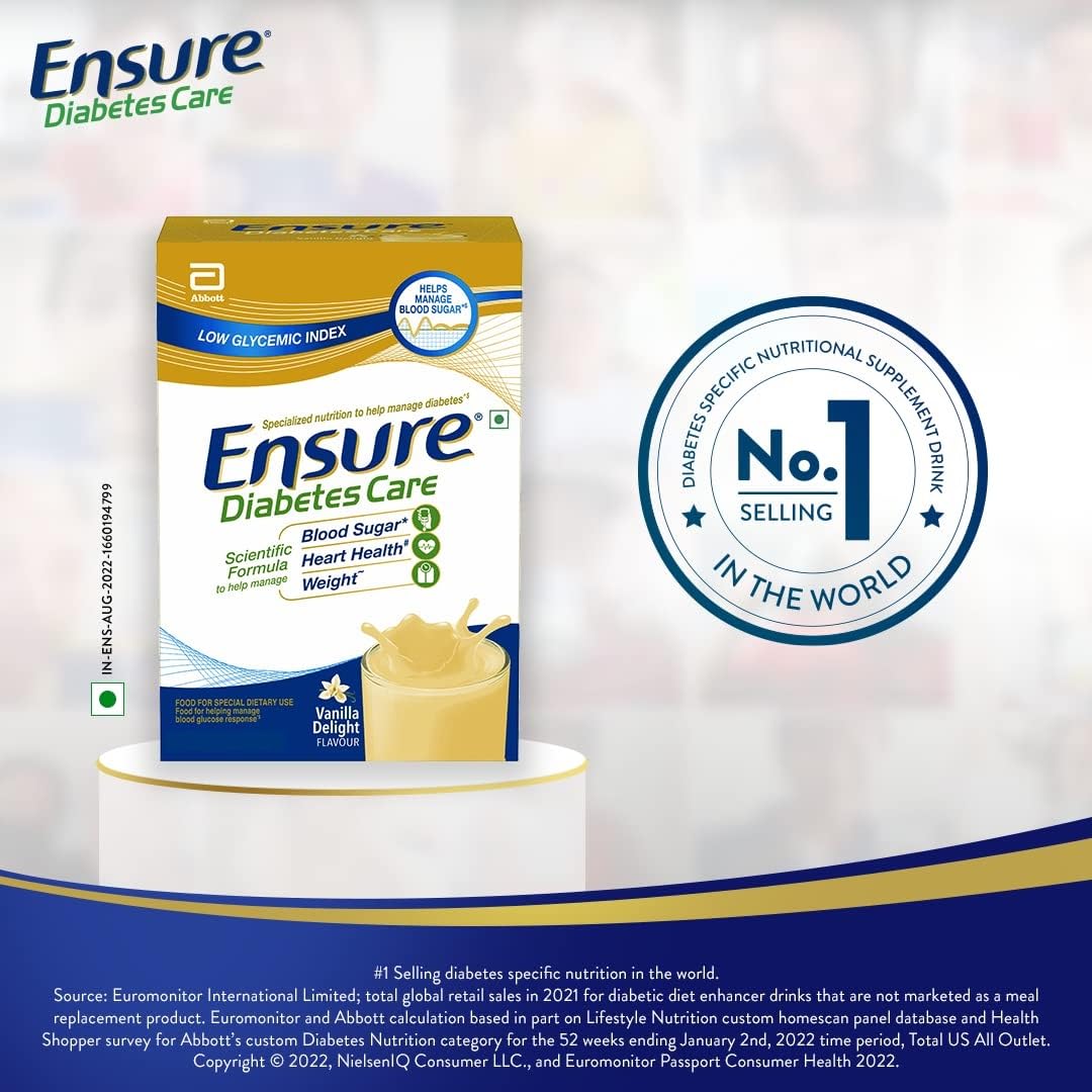 Ensure Diabetes Care- Nutrition to Help Control Blood Sugar Levels- 200gms (Vanilla Flavour) 