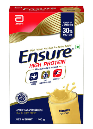 Ensure High Protein Drink for Physically Active Adults - Vanilla 400g, Red 