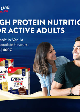Ensure High Protein Drink for Physically Active Adults - Vanilla 400g, Red 