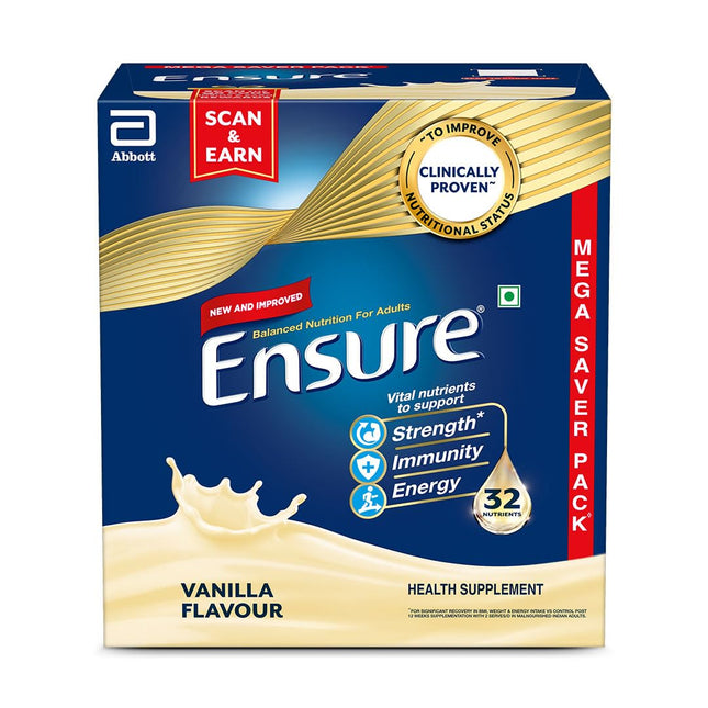 Ensure No 1 Nutritional Supplement Drink in the world 32 nutrients High Protein,Calcium,Vit D, Vanilla 1.9kg 