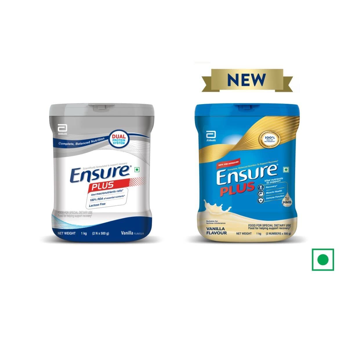Ensure Plus Powder - 1 Kg (Vanilla), Blue 