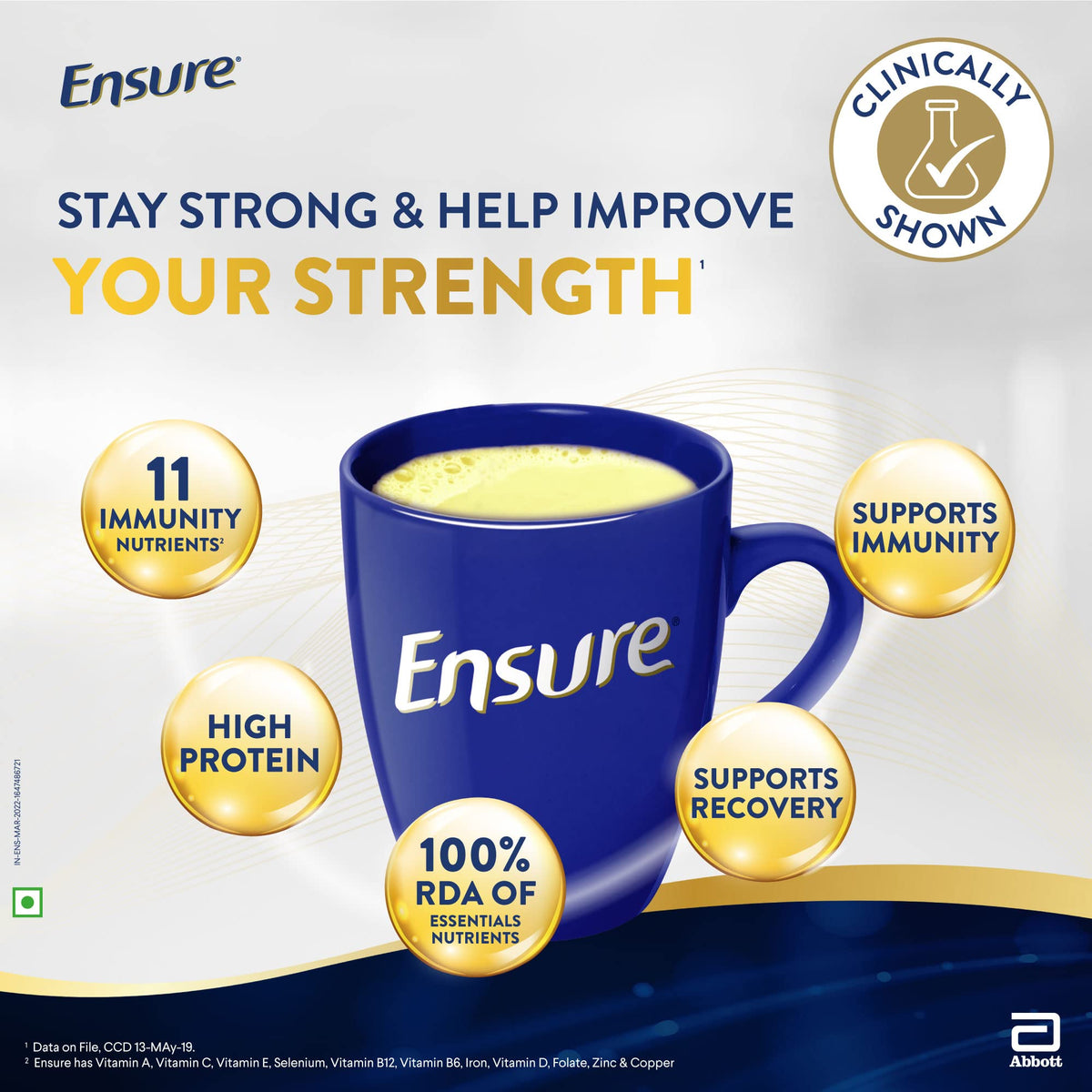 Ensure Vital Nutrients To Support - Vanilla, 200g Carton 