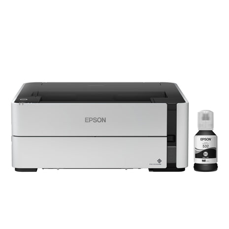Epson Ecotank Wireless Monochrome Supertank Printer (M1170), White 
