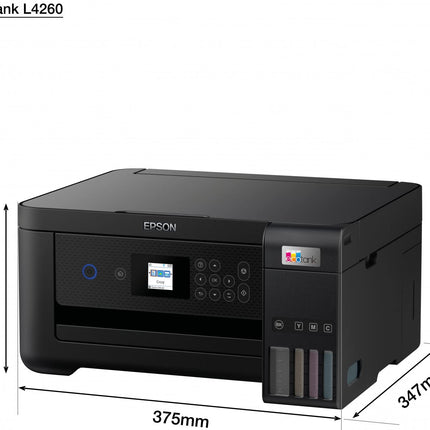 Epson Wireless Ecotank L4260 A4 Wi-Fi Duplex All-in-One Ink Tank Color LED Printers, Black 