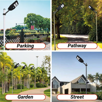 Epyz 50Watt Solar Street Light Outdoor Waterproof with Remote 196 LEDs Motion Sensor Light and Dusk to Dawn for Garden,Street,Lawn [ with Out Pole ] [ Pack of 1,Cold White ] 