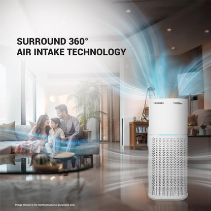 Eureka Forbes Air Purifier 355 With True Hepa H13 Filter & Surround 360° Air Technology|Removes 99.97% Dust & Particulate Matter|4-Stage Purification In 10 Mins|Covers 480 Sq. Ft.|Convenient,White 