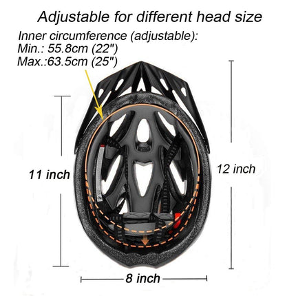 FABSPORTS Light Weight Bicycle/Bike Helmet with Flexible Padding for Kids and Adults, Adjustable Size, for Road & Mountain Cycling/Skating, Red 