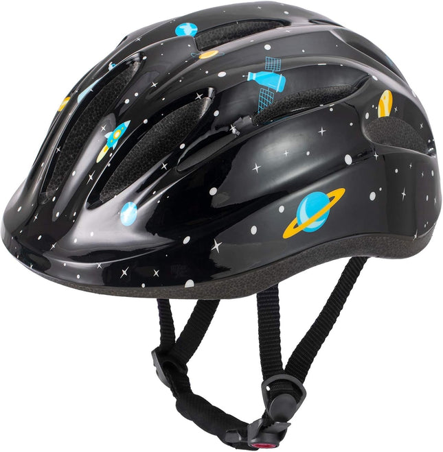 FABSPORTS Printed Safety Helmet for Kids-Boys & Girls (5-12 Years), Light Weight Bicycle/Bike Helmet, Adjustable Size, Superior Ventilation for Cycling/Skating/Skate Boarding, Black 
